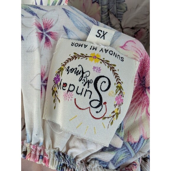 Sunday Mi Amor Floral Halter Sleeveless Sundress XS - Picture 3 of 7